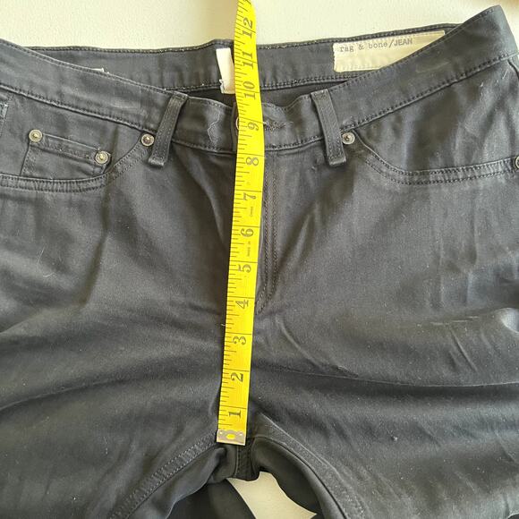 rag & bone Legging Jeans Women 30 Washed Black Stretch Modal Skinny Mid Rise - Picture 8 of 11